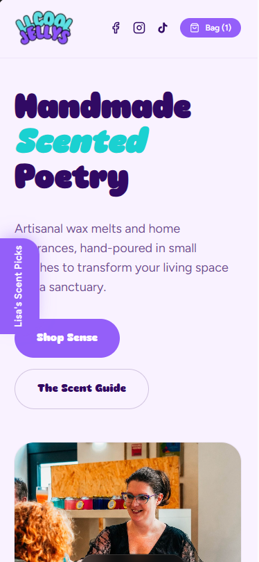 Bespoke web design for Cool Jellys - mobile preview
